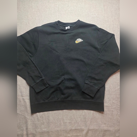 Nike NSW Men's Sweatshirt, Size L, Keep It Clean, Black Crew Neck. - Picture 1 of 8